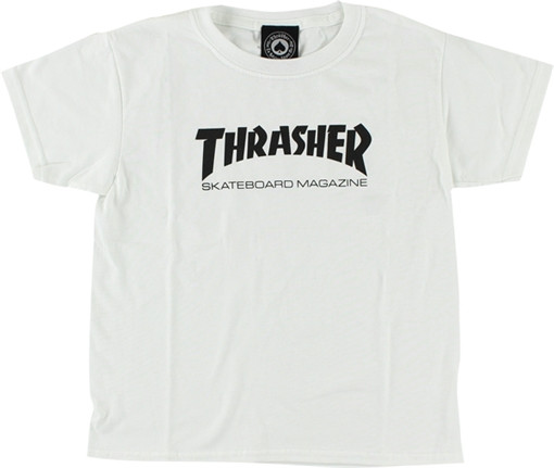THRASHER MAG LOGO YTH SS MEDIUM WHITE