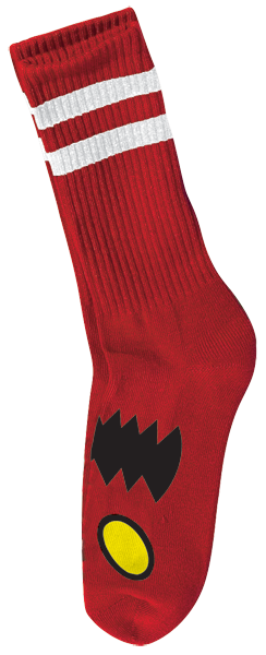 Toy Machine MONSTER FACE CREW SOCKS RED 1 pair