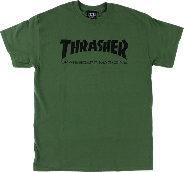 THRASHER SKATE MAG SS MEDIUM ARMY BLK