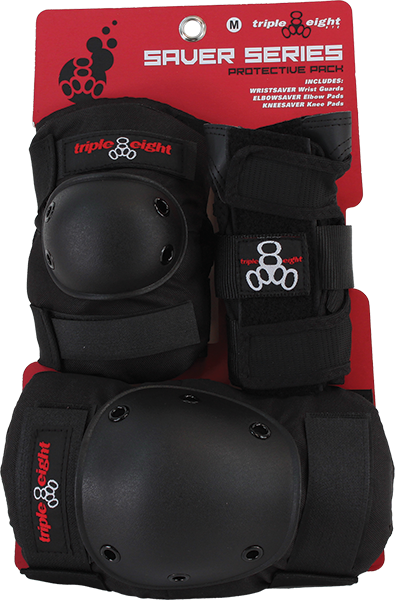 TRIPLE 8 SAVER 3 PK PADS-MED knee ELBOW wrist