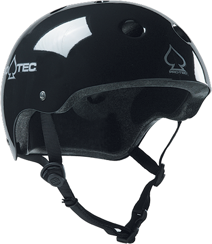 PROTEC Classic CERTFIED GLOSS BLK-M SKATE HELMET