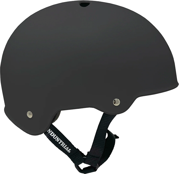 INDUSTRIAL FLAT BLACK SKATE HELMET XS