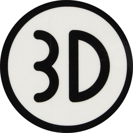 3D LOGO DECAL STICKER BLK single