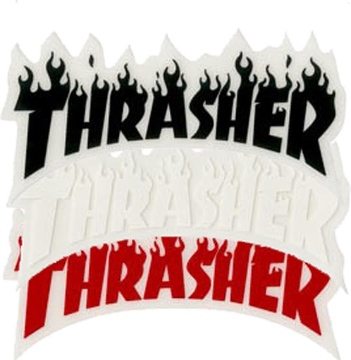 THRASHER FLAME LOGO SM STICKER single