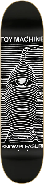 TOY MACHINE TOY DIVISION SKATEBOARD DECK 8.0 BLACK