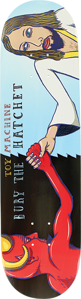 TOY MACHINE BURY THE HATCHET SKATEBOARD DECK-8.0 w/ grip