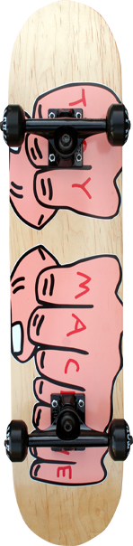 TOY MACHINE FISTS WOODGRAIN SKATEBOARD COMPLETE 7.75 asst