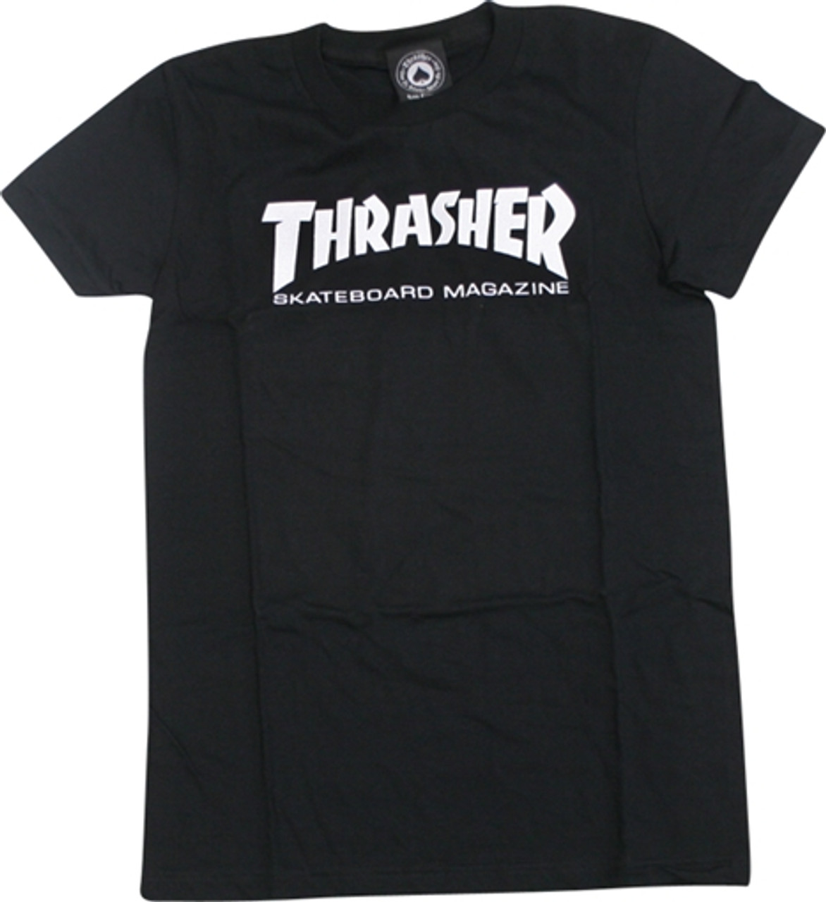 THRASHER MAG LOGO GIRLS SS SMALL BLACK