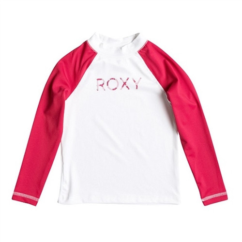 Roxy Sail Away Kids LS Rash Guard White Purple