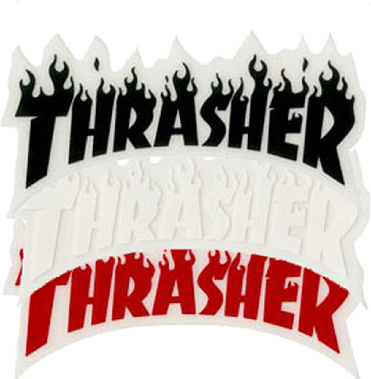 THRASHER FLAME LOGO SM STICKER single