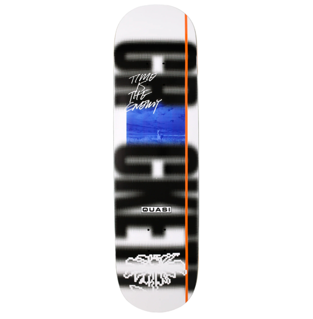 Quasi Crockett Time is Skateboard Deck White Black Blue 8.5x14.5WB