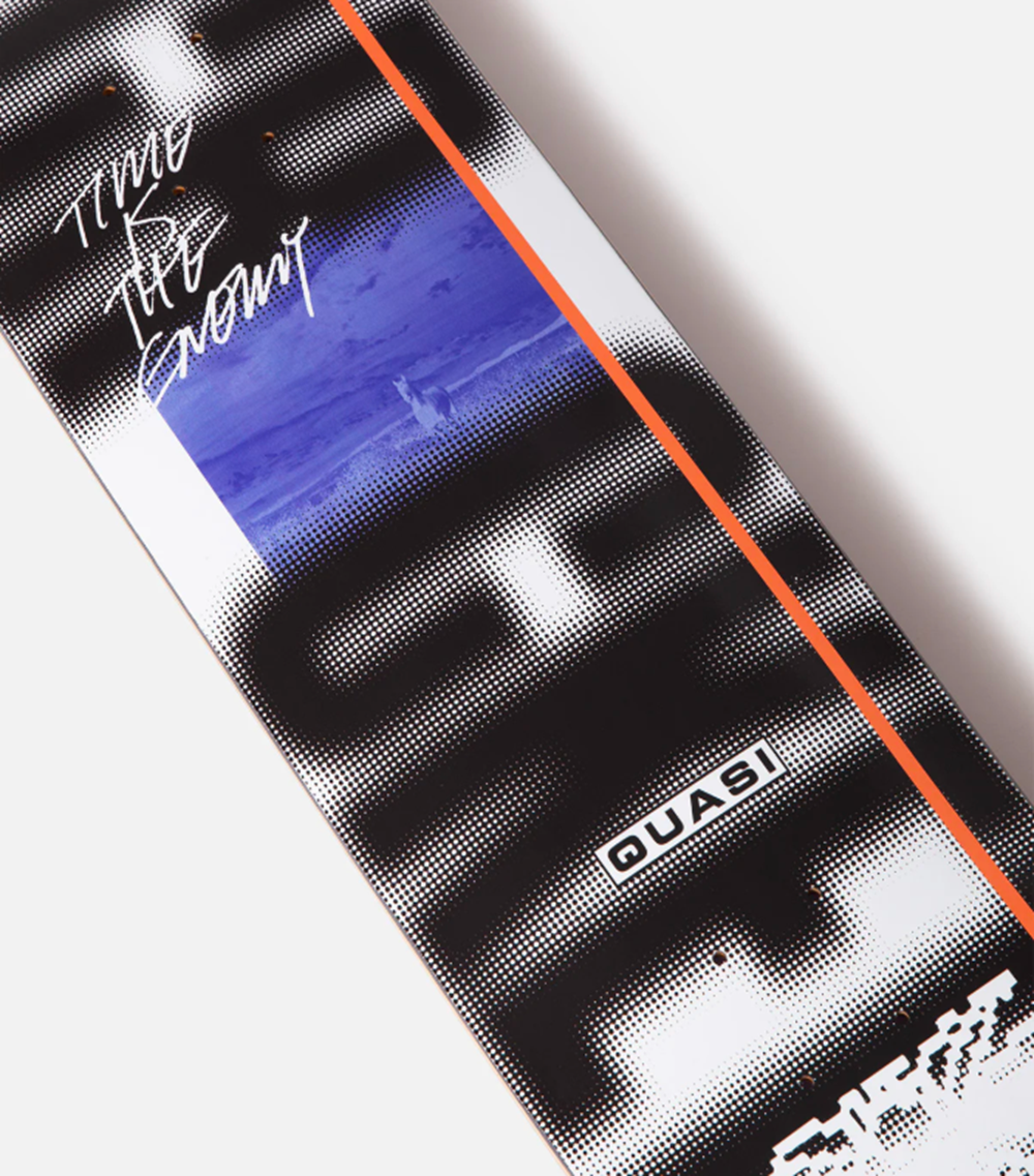 Quasi Crockett Time is Skateboard Deck White Black Blue 8.5x14.5WB