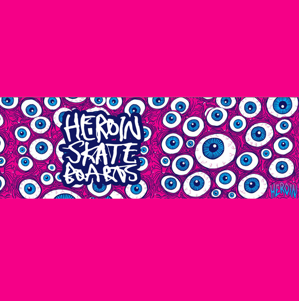 Heroin Questions Rotten Egg Skateboard Deck Purple Green 10.75x14WB