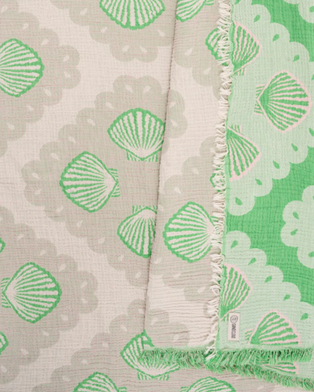 Sand Cloud Scallop Shell Party Blanket Green XLarge