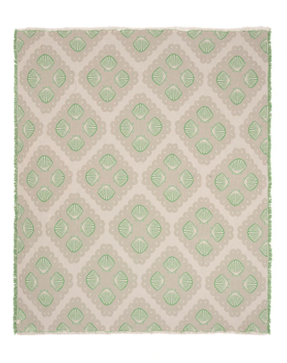 Sand Cloud Scallop Shell Party Blanket Green XLarge