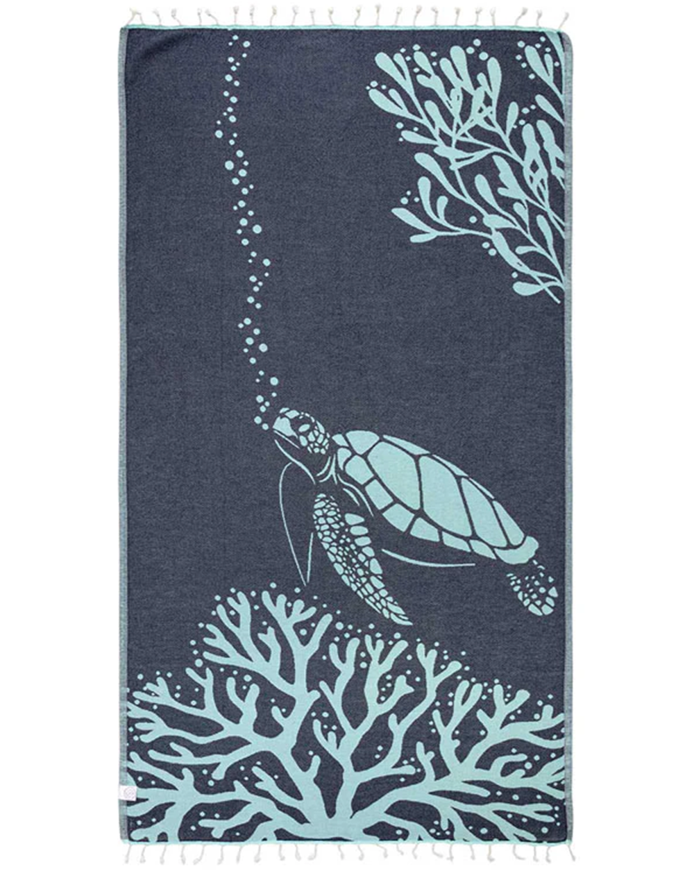Sand Cloud Bubbles Turtle Towel Seaglass Regular