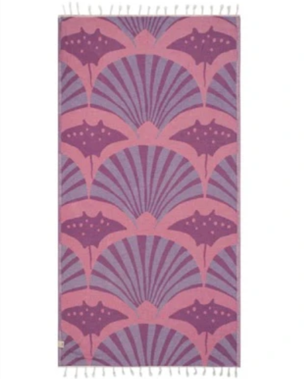 Sand Cloud Geo Manta Rays Towel Magenta Regular