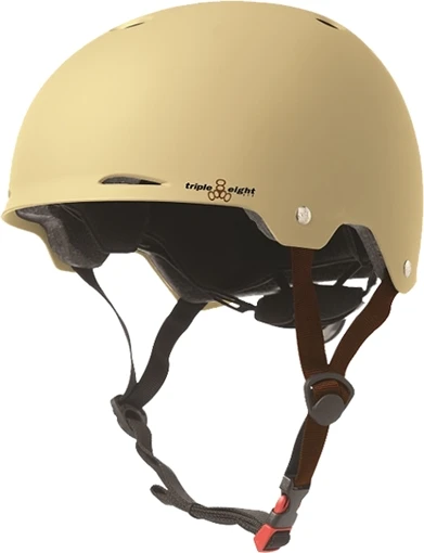 TRIPLE 8 GOTHAM SKATE HELMET XS/S-CREAM MATTE RUBBER CERTFIED/astm