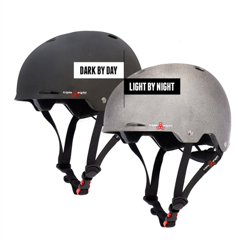 TRIPLE 8 GOTHAM HLMT XS/S-DARKLIGHT REFLECTIVE CERTFIED/astm