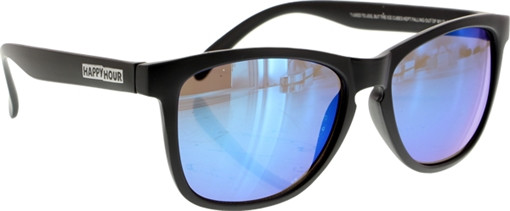 HAPPY HOUR BLACK MAMBA MATTE BLK/BLU SUNGLASSES