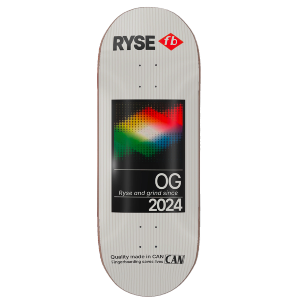 RYSE Analog Fingerboard Deck White 34mm OG Asgard