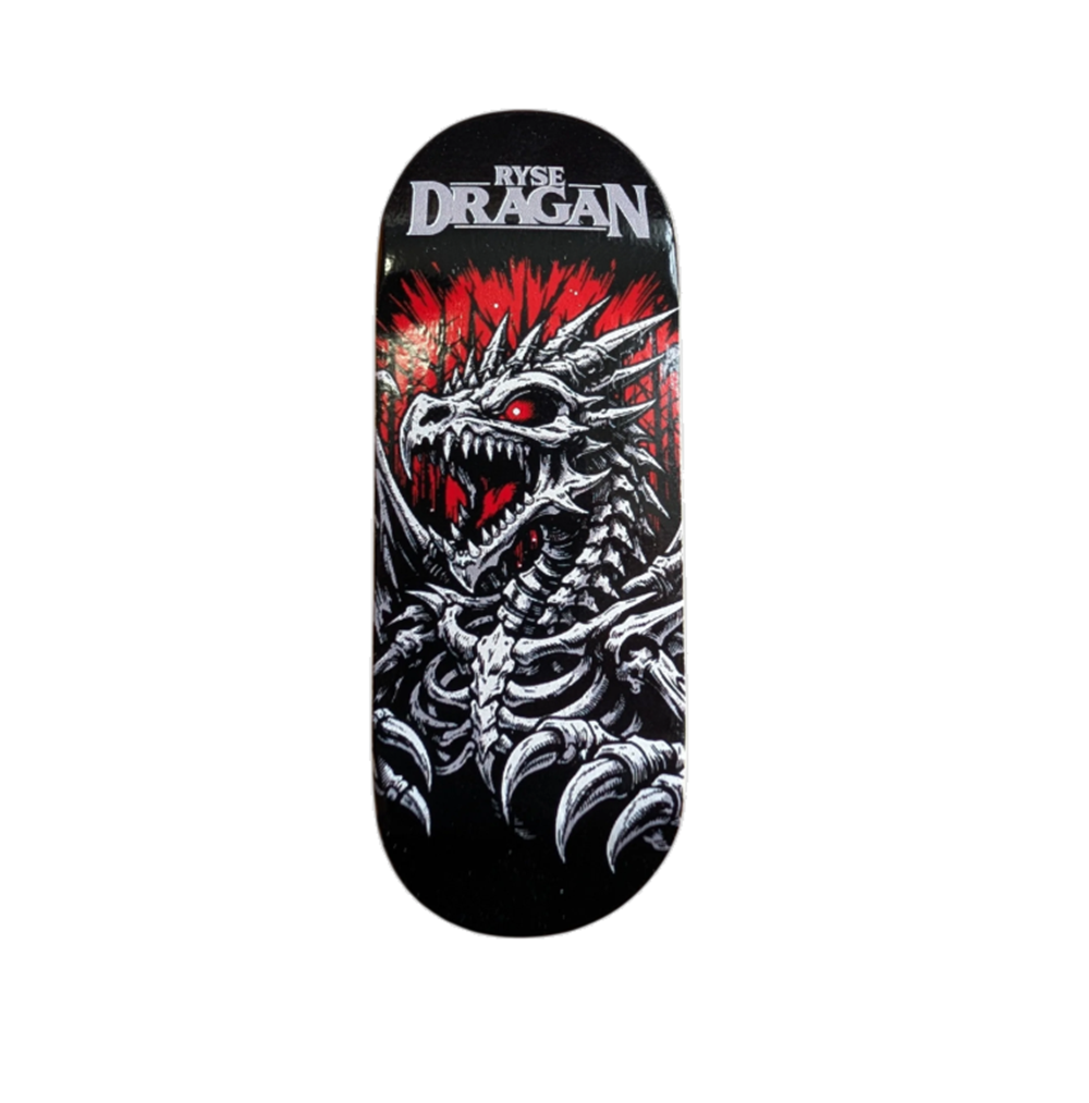 RYSE Of Dragan Fingerboard Deck Black Red 34mm OG Midgard