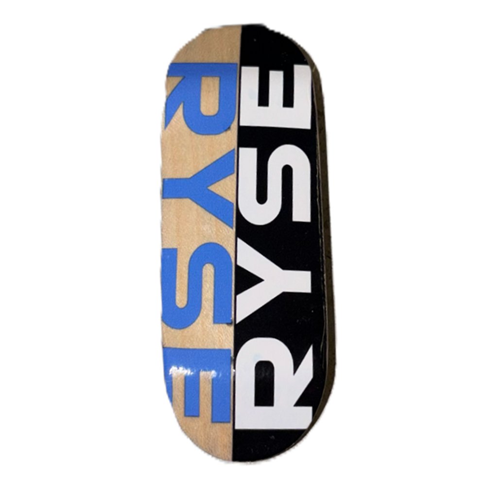 RYSE Split Logo Fingerboard Deck Blue Black 34mm OG Asgard