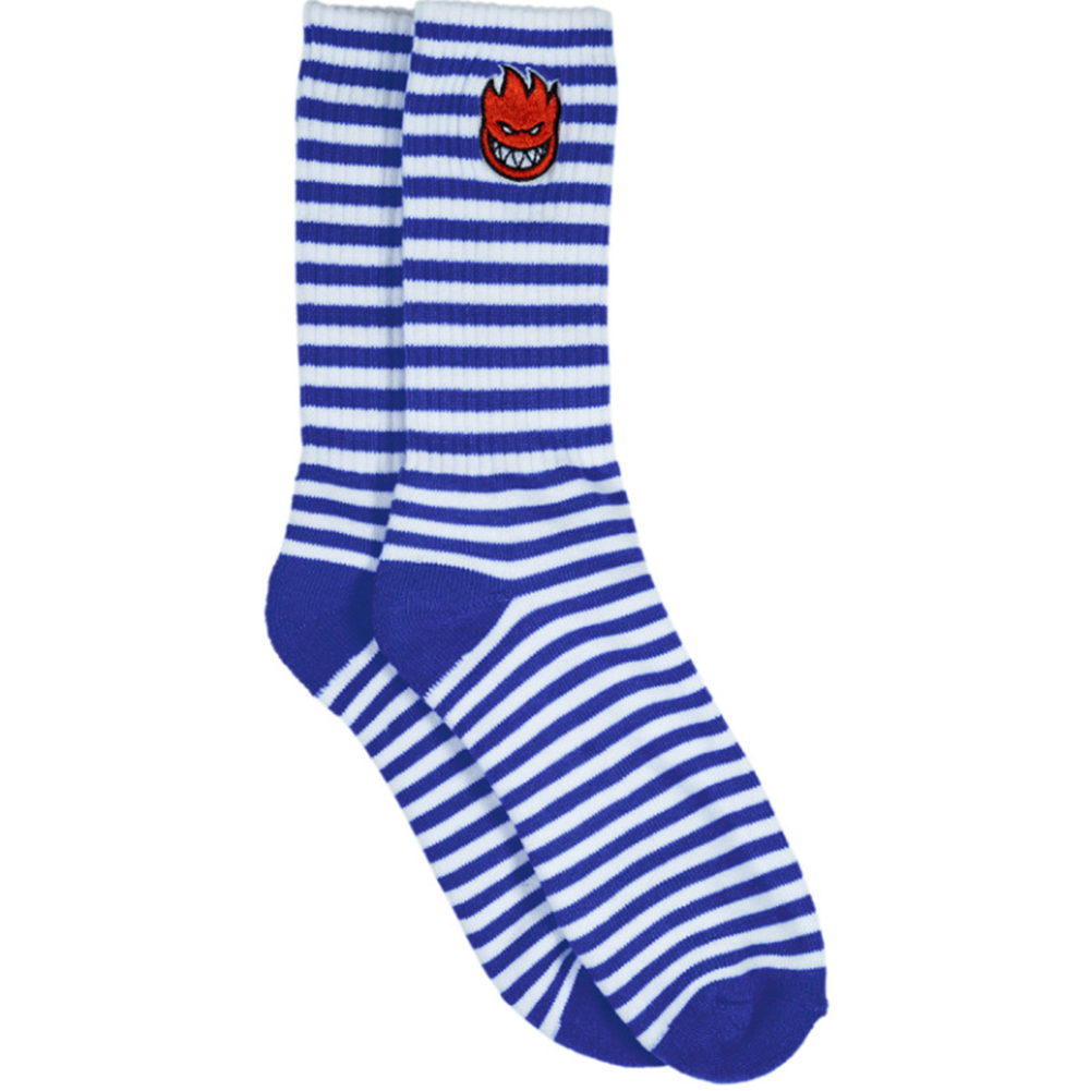 Spitfire Bighead Fill Stripe Socks White Blue Onesize