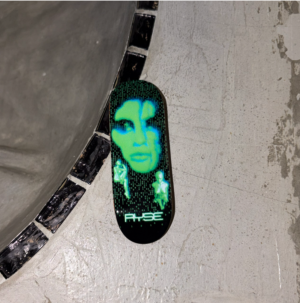 RYSE Simulated Reality Fingerboard Deck Black Green 32mm OG Asgard