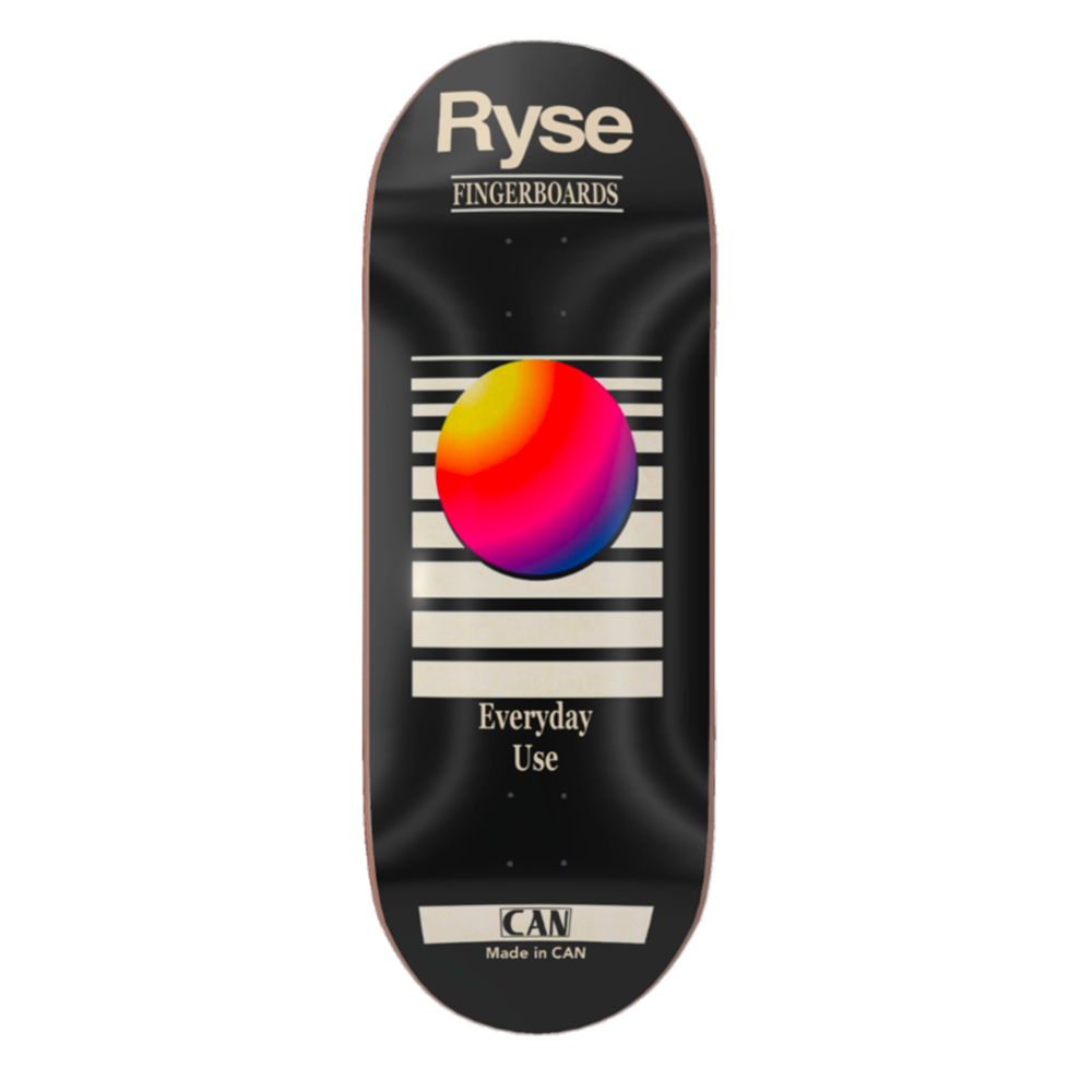 RYSE Broadcast Fingerboard Deck Black 34mm OG Midgard