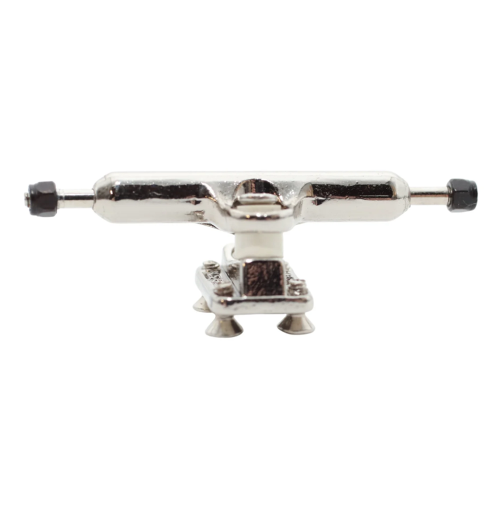 Flatface Blistered Dual Bearing Fingerboard Trucks Chrome 34mm