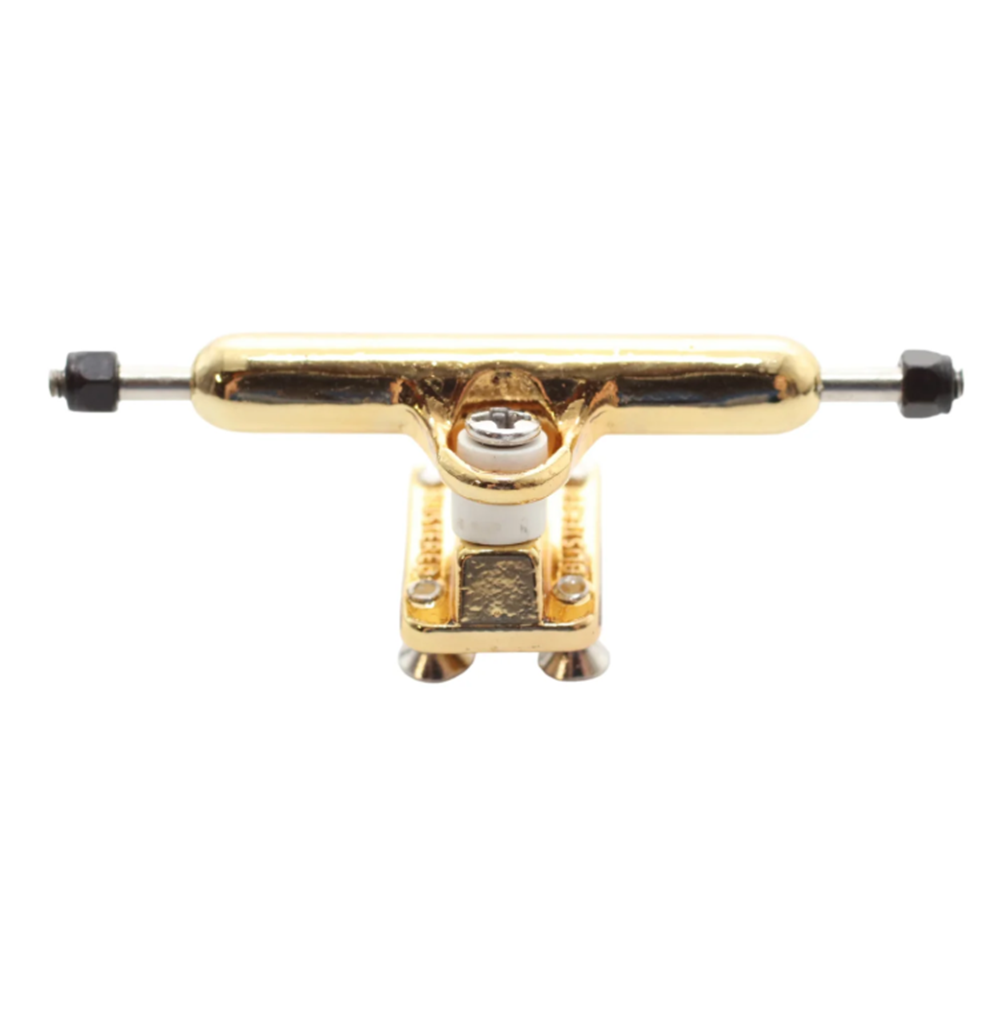 Flatface Blistered Dual Bearing Fingerboard Trucks Gold 34mm