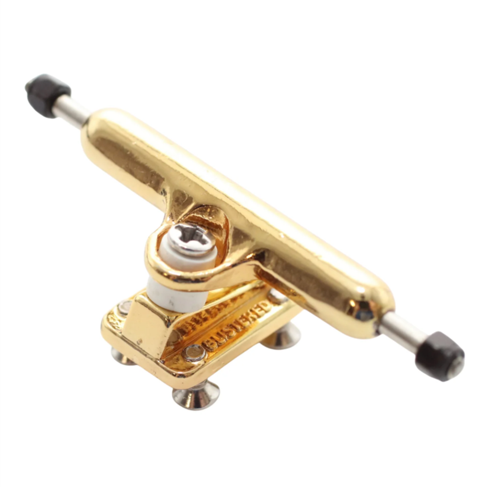 Flatface Blistered Dual Bearing Fingerboard Trucks Gold 34mm