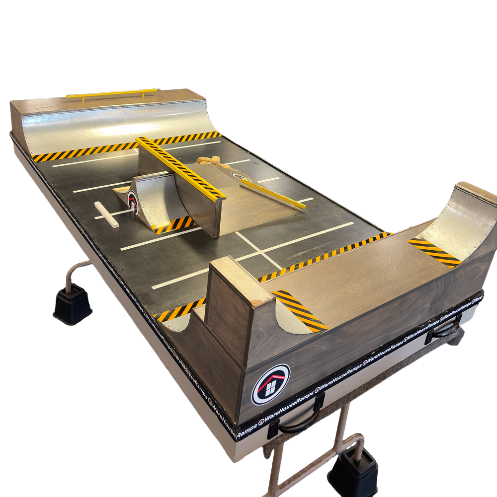 Warehouse Hazard Fingerboard Park Yellow Grey 4x6