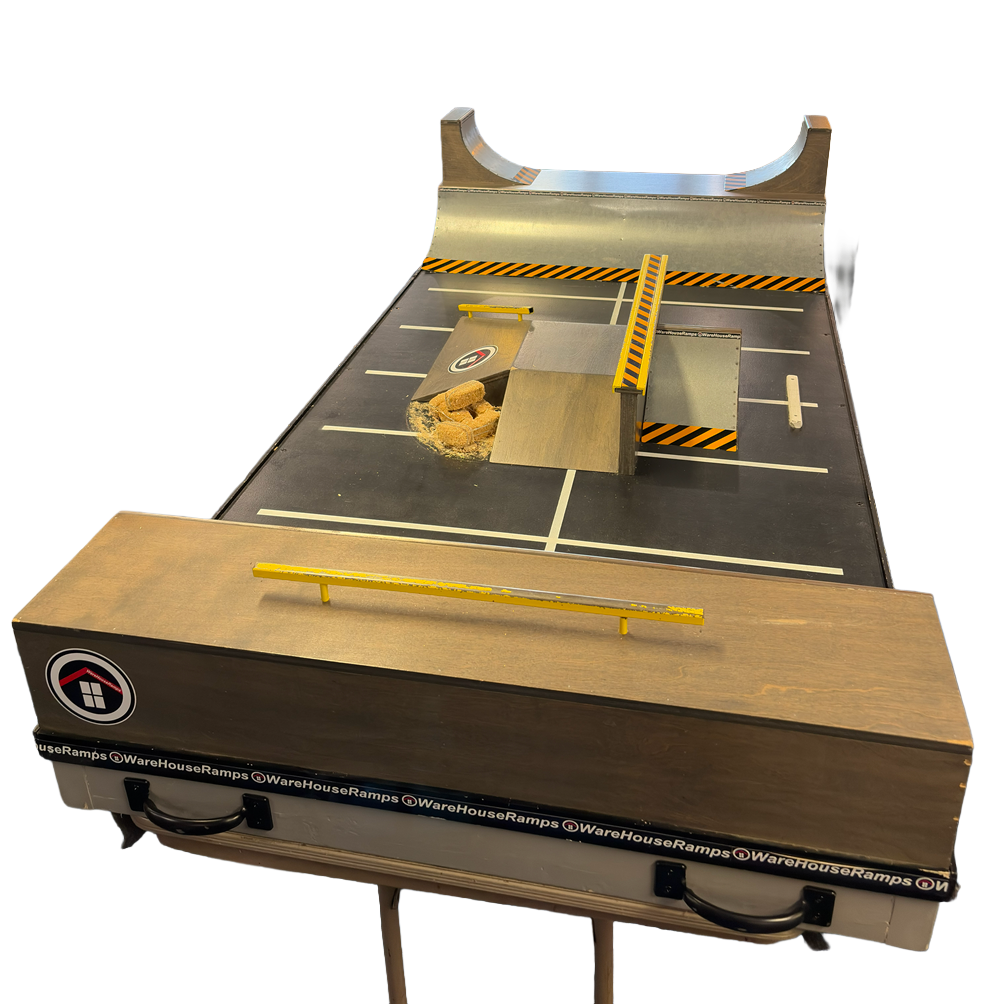 Warehouse Hazard Fingerboard Park Yellow Grey 4x6