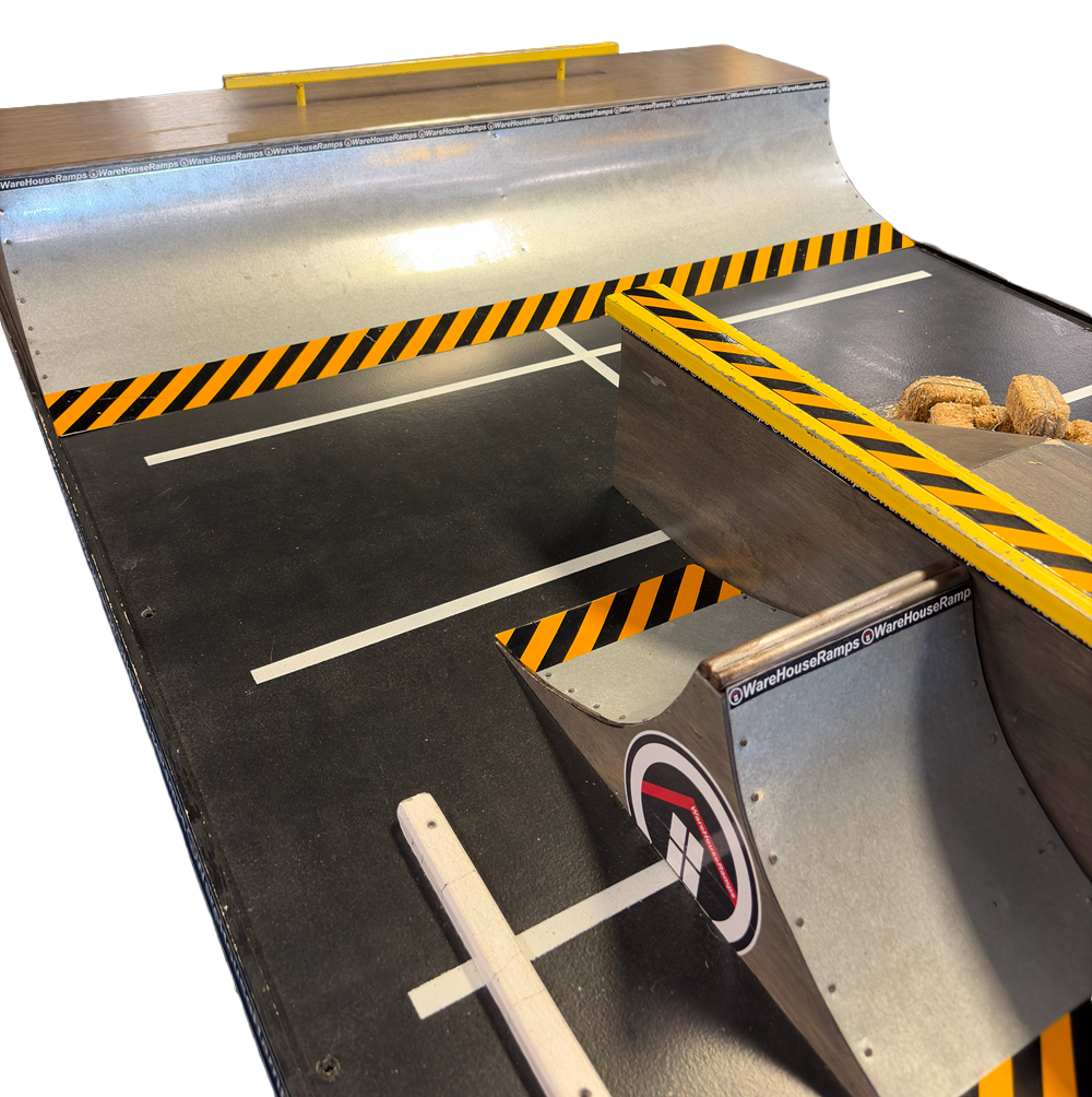 Warehouse Hazard Fingerboard Park Yellow Grey 4x6