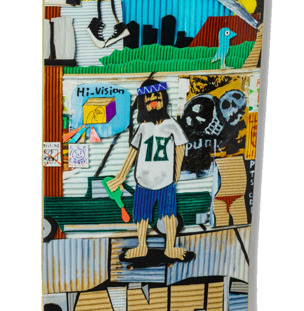 Anti Hero Chapman Kenji Goto Skateboard Deck Blue Natural 8.75x14.6Wb