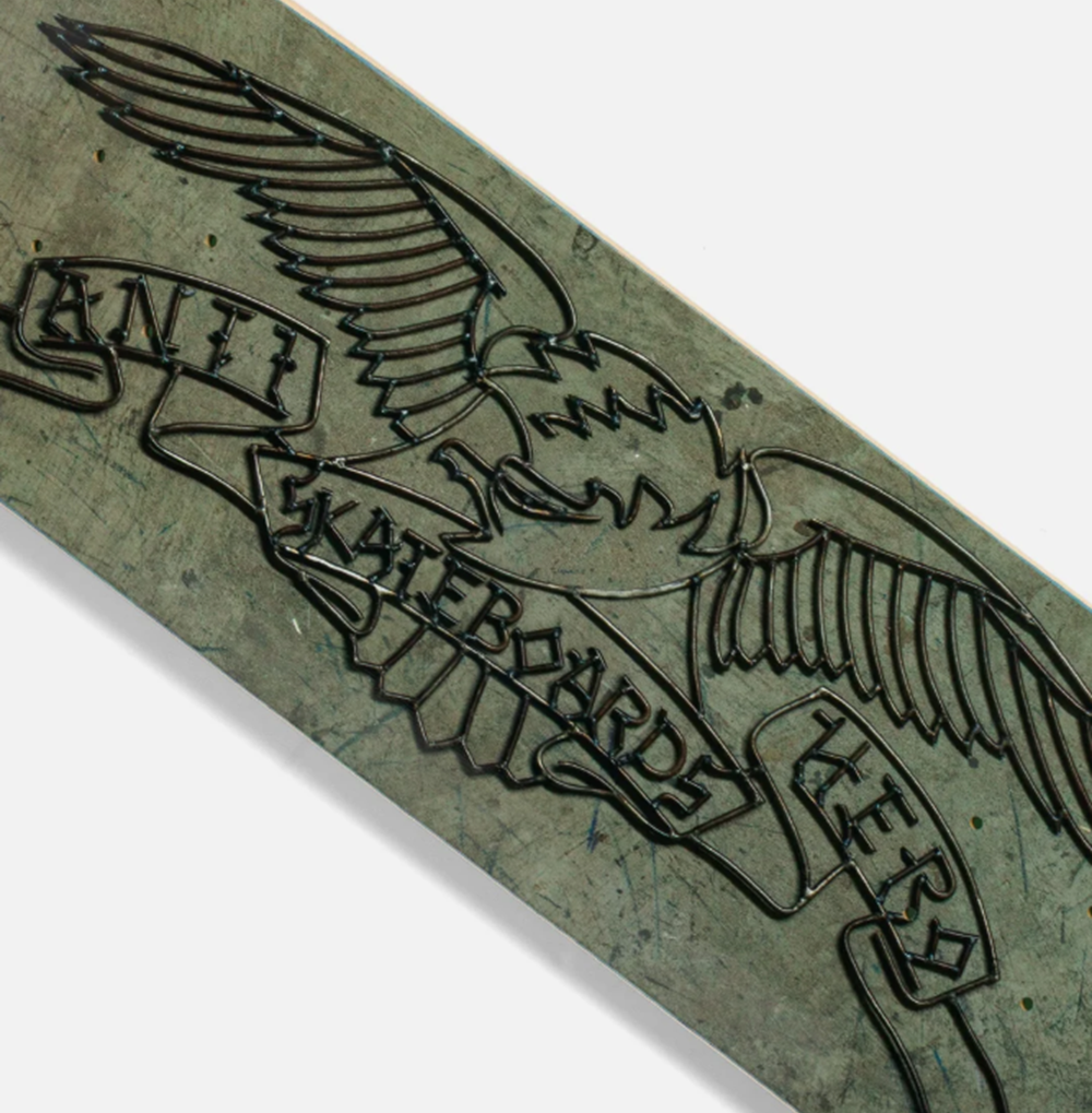 Anti Hero Treasure Island Eagle Skateboard Deck Gray 8.25x14WB