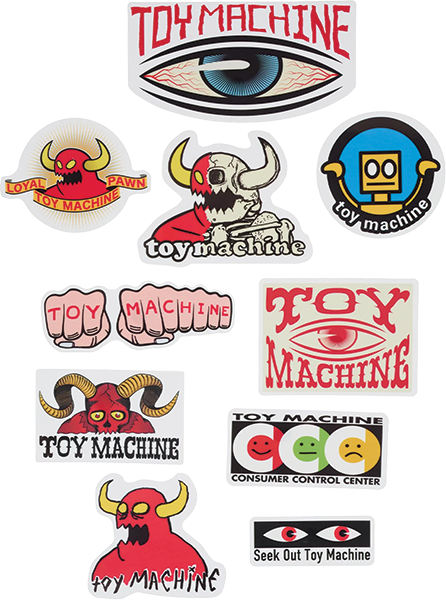 TOY MACHINE STICKER PACK 2 ASSORTED STICKER PACK