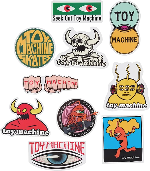 TOY MACHINE STICKER PACK 1 ASSORTED STICKER PACK
