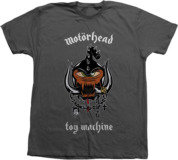 TOY MACHINE MOTORHEAD SS LARGE CHARCOAL