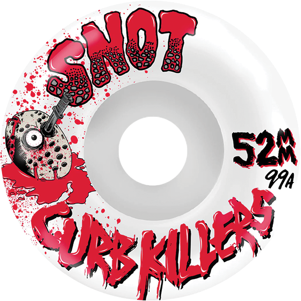 SNOT CURB KILLER CONICAL 52MM 99A WHITE WHEELS SET