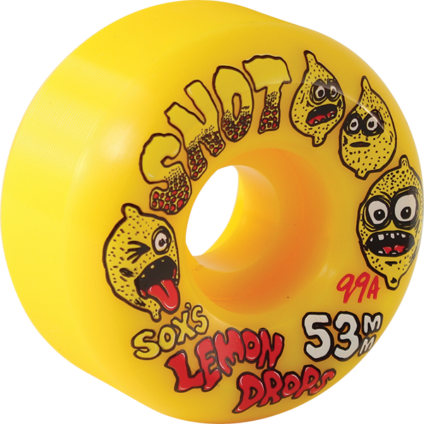 SNOT SOX LEMON DROPS CONICAL 53MM 99A YELLOW WHEELS SET