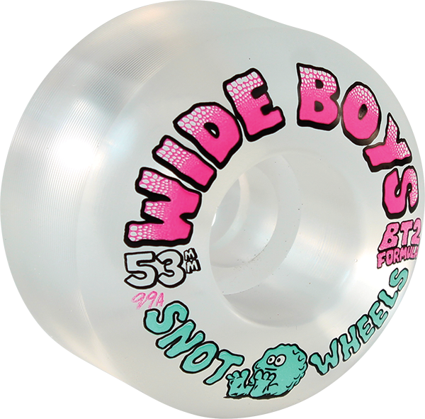 SNOT WIDE BOYS 53MM 99A CLEAR PINK WHEELS SET