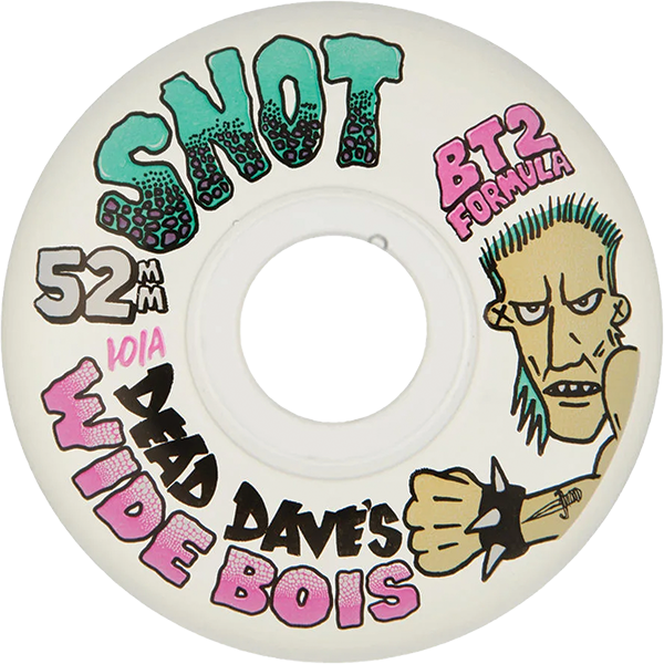 SNOT DEAD DAVE WIDE BOYS 52MM 101A CLEAR WHEELS SET