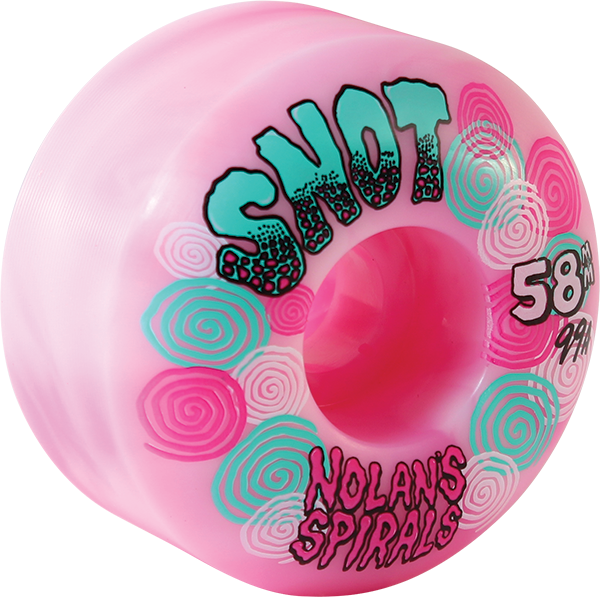 SNOT HOUGHTON SPIRAL WIDE BOYS 58MM 99A PNK WT SWL WHEELS SET