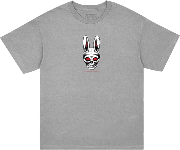 BIRDHOUSE RABBIT SKULL SS XLARGE HEATHER GREY