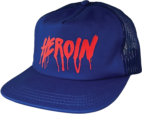 HEROIN DRIP TRUCKER HAT ADJ ROYAL BLUE