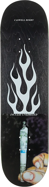 JACUZZI BERRY ROLL UP SKATEBOARD DECK 8.0 BLACK EX7