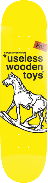 NEW DEAL USELESS WOODEN TOYS PAL SKATEBOARD DECK 8.25 YELLOW